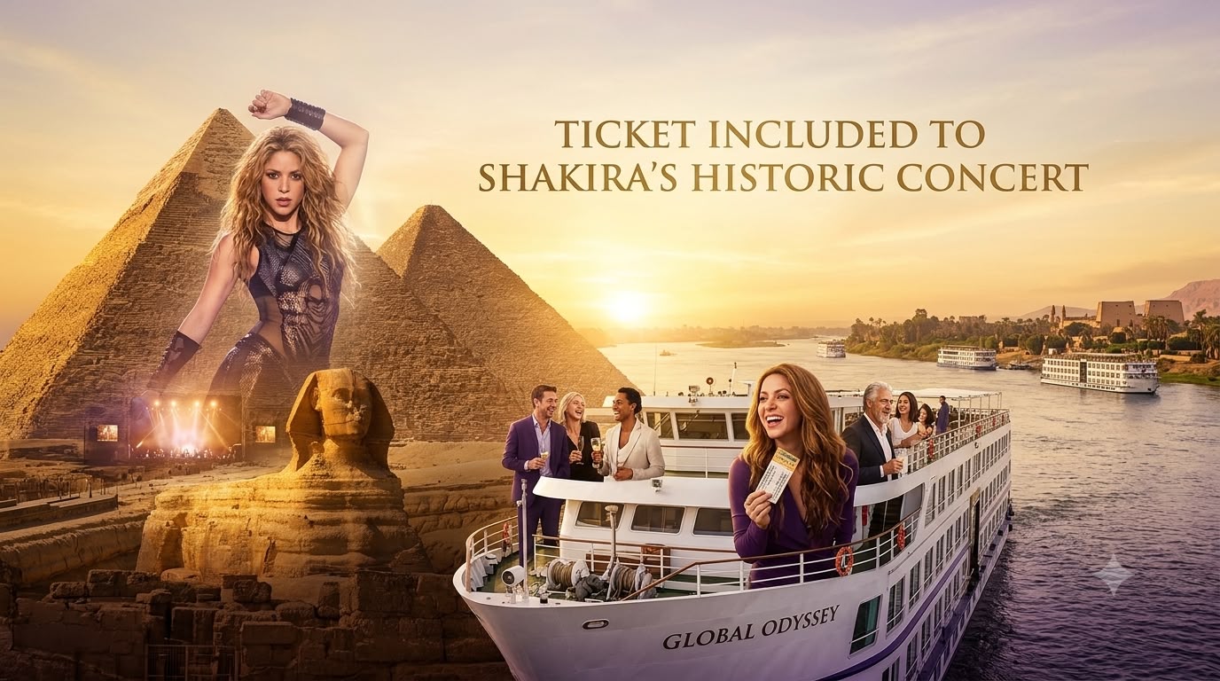 The Latin Pharaohs Beat: Shakira Live at Giza & Luxury Nile Odyssey 9 days